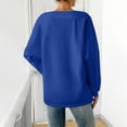 thumbnail image 5 of Tittly Women Long Sleeve Tops, Crew Neck Sweatshirts Women, Travel Clothes Women, Sweatshirts for Women Trendy, Crewneck Sweatshirt Blue 5XL, 5 of 9