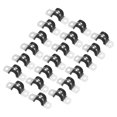 thumbnail image 1 of Uxcell 20 Paquete de Abrazaderas de Cable 0.47" Acero Inoxidable 304 Goma en Forma de U para Tubo, 1 of 7