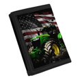 thumbnail image 2 of FUIALDOLG Tractor American Flag Trifold Card Wallet, Polyester Fabric Children's Wallet for Travel, Thin Slim Kids Trifold Wallet, 2 of 7