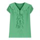 thumbnail image 4 of V Cuello Manga Corta Tops para las Mujeres Primavera Verano Moda Color Sólido Camiseta, Imitación Algodón, 4 of 9