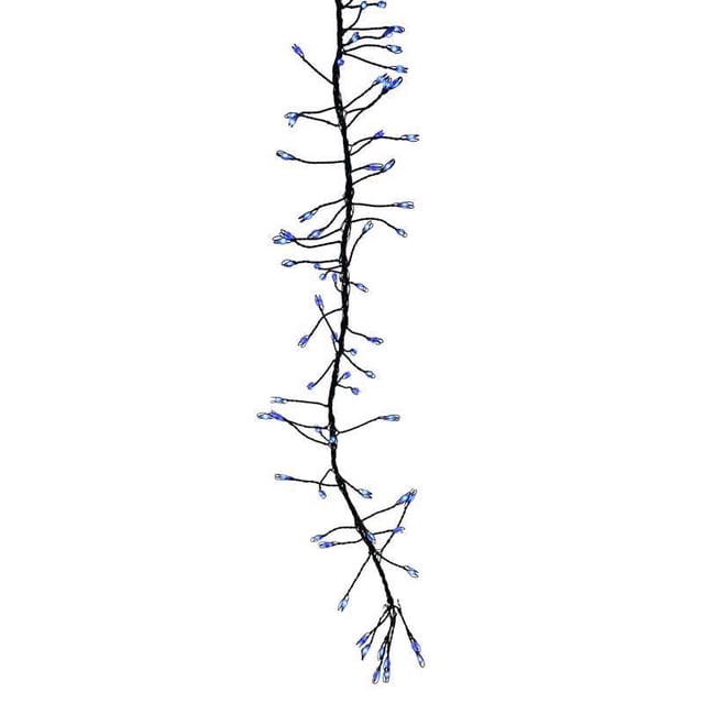 Cadena de luces LED azules para celebraciones, 250 bombillas LED, 4,5 m