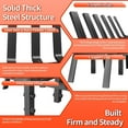 thumbnail image 3 of Flat Bar Fireplace Grate Heavy Duty Solid Steel Fireplace Log Grate with Support Legs Firewood Rack Outdoor for Backyards Courtyards Terraces Fireplaces, 3 of 6