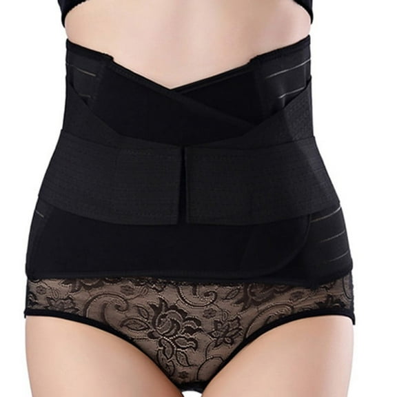 3 in 1 Women and Maternity Breathable Elastic Postpartum Support Recover Belt Sharper Support Girdle Belt Post Pregnancy Belly Waist Slimming Shaper Wrapper Band Abdomen Abdominal Binder Belt