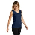 thumbnail image 4 of Sport-Tek Sleeveless V-Neck Tee (LST352) True Navy, S, 4 of 6