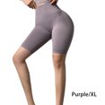 thumbnail image 3 of Pantalones cortos de yoga de Cintura alta para mujer Minnieouse color Púrpura, 3 of 6