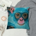 thumbnail image 2 of PRATYUS Cute Monkey Blue Pattern Pillow Covers Decorative Cushion Case for Couch Sofa Bed Home Decor White, 2 of 5