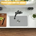 thumbnail image 4 of PENGXIANG Silicone Sink Protector  Heat-Resistant Kitchen Sink Mat  Anti-Slip Sink Mat Grid Sink Drain Center for Home Kitchen Countertop  26×14inch, 4 of 8