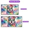 thumbnail image 5 of Hippie Bulldog Portrait Watercolor Tie-Dye Vintage Styles Desk Mat Full Keyboard Mouse Pad Dog Lover Gifts Idea Large Mousepad - 00014, 5 of 5