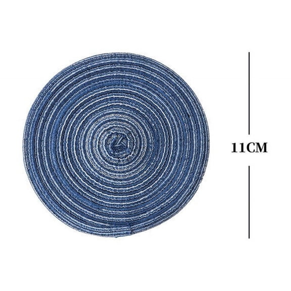 4/2pcs Round Table Mat Woven Ramie Placemats Washable Anti Slip Dining Table Mats Tableware Bowl Pads Kitchen Drink Cup Coasters