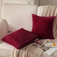 thumbnail image 3 of SUSIELADY Pack of 2 Super Soft Plush Decorative Throw Pillow Covers, Faux Fur Cushion Covers for Couch Sofa Bed, 20"x20" Inch, Red, 3 of 5