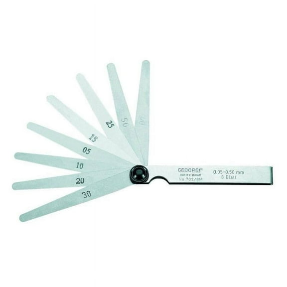 Gedore 6547950 Feeler gauge set, fan pattern 0.1 - 0.5 mm