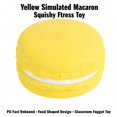 thumbnail image 2 of Yellow Simulated Macaron Squishy Stress Toy with Pu Fast Rebound, 1 Piece, Shaped Design for Classroom, Squeeze Toy, 2 of 3