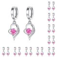 thumbnail image 2 of Guardurnaity 1 par de pendientes de aro con colgante de corazón, joyería estética para novia, esposa, boda, accesorios de regalo personalizados, rosa Type1 NO1 Guardurnaity CBP225945, 2 of 6