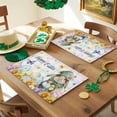 thumbnail image 3 of Happy Easter Bunny Placemats Set of 8, Spring Flowers Butterflies Table Mats Washable Heat-Insulation Non-Slip Place Mats for Kitchen Dinner Table Indoor Outdoor Decor,13x19 Inch Color Plaid, 3 of 9