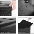 thumbnail image 3 of Folding Storage Bench Black Ottoman, Bench And Chest Bench, Leatherette Sofa Footrest For Living Room, 76cm Storage Bench With Upholstered Seat For Be, 3 of 5