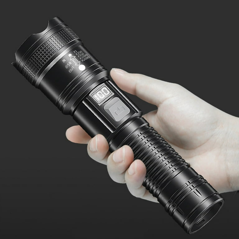 10000 Lumens LED Flashlight, 4 Modes, Zoomable, IPX6 Waterproof, USB Rechargeable, 1800mAh, for Outdoor Camping & Power Bank 10000 Lumens LED Flashlight, 4 Modes, Zoomable, IPX6 Waterproof, USB Rechargeable, 1800mAh, for Outdoor Camping & Power Bank