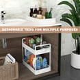thumbnail image 4 of 3 Tier Slim Rolling Storage Cart with Wheels Plastic Utility Cart Organizer for Bathroom Kitchen Laundry Room White, 4 of 6