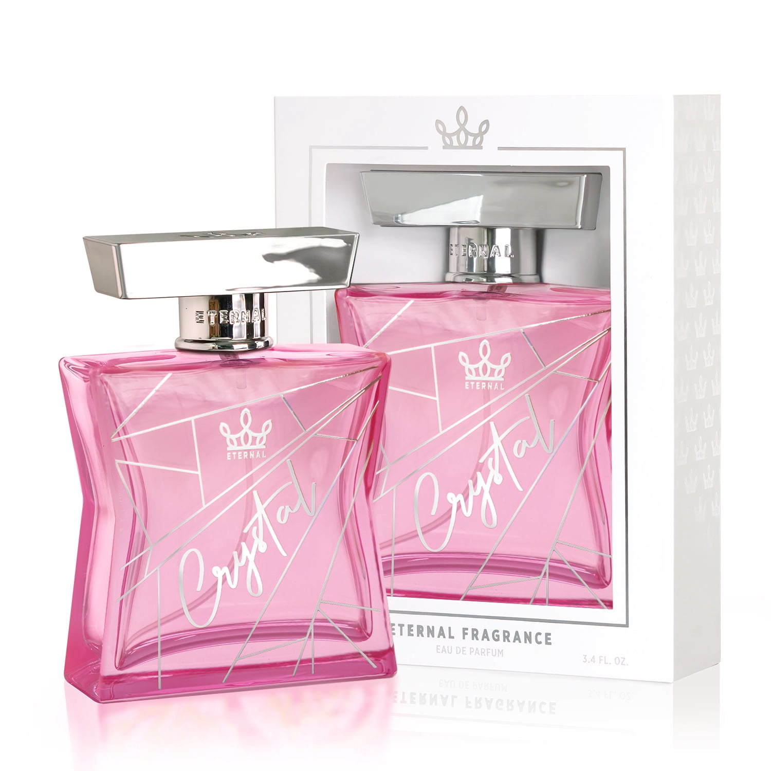 Eternal Fragrance CRYSTAL, Fresh Fruity Floral Eau de Parfum, Inspired by Bright Crystal Perfume for Women, 3.4 oz (100ml) Spray