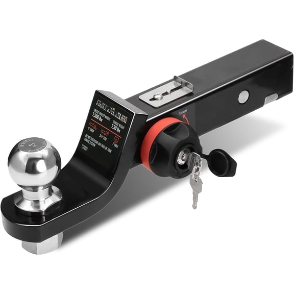 Endo-Hitch Trailer Ball Mount, Reduce Sway Anti-Rattle, 2" Drop Hitch with 2" Ball for 2" Receiver, Tow Hitch with Lock for Rv//Yachts/ATV/UTV, 7500 LBS GTW