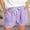 Purple, variant on Stylish Olyvenn Eyelet Summer Shorts for Women Elastic Drawstring Lightweight Pants Casual Loose Beach Short Pants with Pockets Hot Pink S