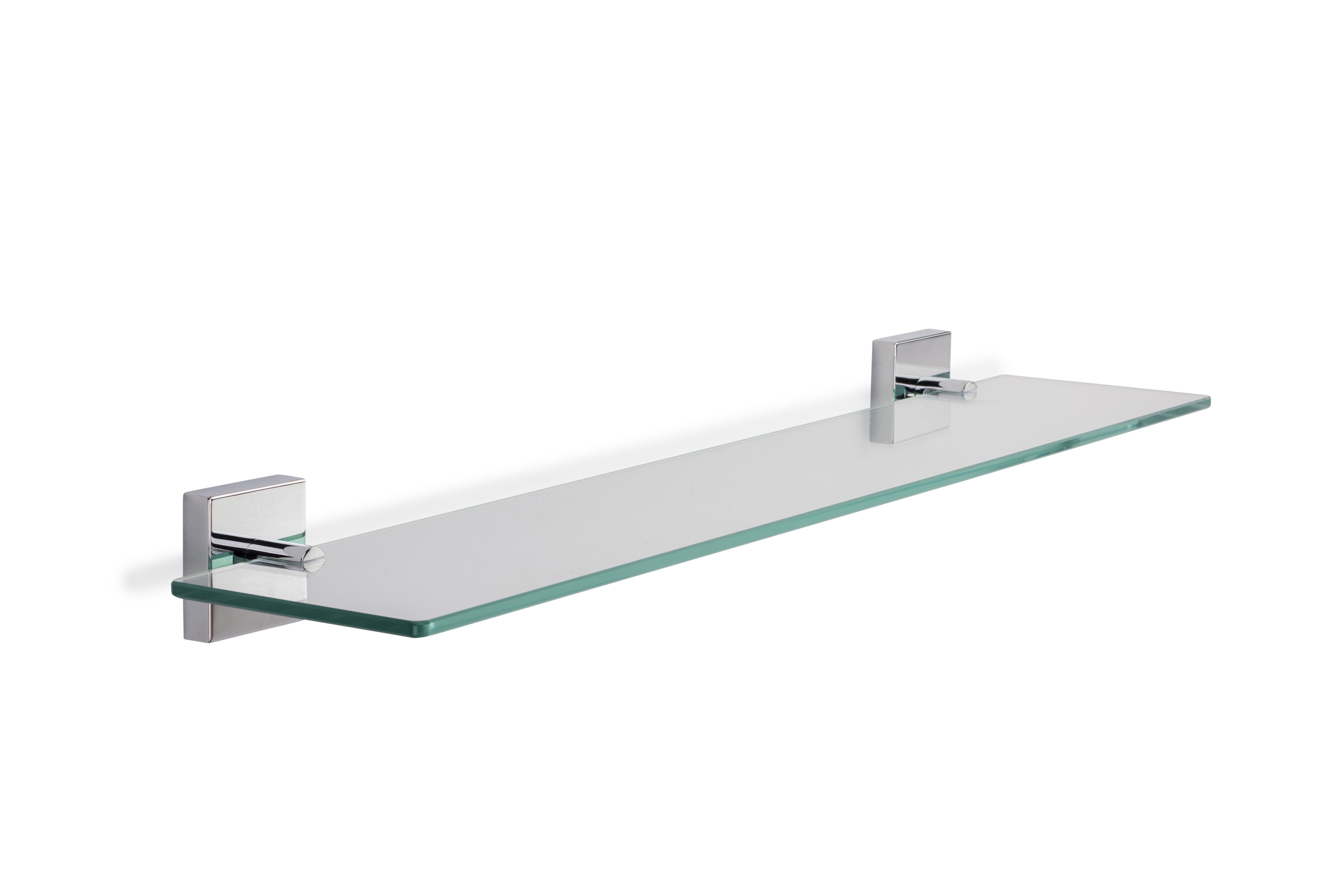 Croydex Chester Flexi-Fix  24.3 in x 5.3 in Chrome Floating Shelf