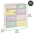 thumbnail image 2 of mDesign Tall Storage Dresser Furniture with 8 Slim Fabric Drawers, Bright/Multi, 2 of 7