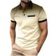 thumbnail image 2 of Ceisia Men's Polka Dot Gradient Short Sleeve Polo Shirt Casual Summer Top Beige S Gifts, 2 of 8