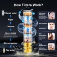 thumbnail image 2 of Filtered Handheld Shower Head, 9 Spray Modes High Pressure, 3 Replacement Filters Included, Hard Water Softener 20-Stage Filtration, Remove Chlorine, Relieve Dry Itchy Skin, 3 Filters-Chrome, 2 of 8
