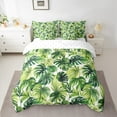 thumbnail image 2 of Manfei Green Monstera 7-Piece Bedding Comforter Set,Natural Leaf King Bedding Sets Tropical Botanical Tree Bed Sheets For Child,Breathable Home Decor, 2 of 8