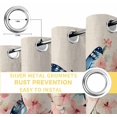 thumbnail image 6 of Vintage Butterfly Blackout Curtains for Bedroom/Living Room, Thermal Insulated Kitchen Curtains, Spring Watercolor Blossom Floral Grommet Darkening Window Treatment Drapes 27.5"x39"x2, 6 of 8