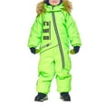 thumbnail image 2 of VNKIDY Boys Coat Winter Children Kids Thermal Windproorf Ski Overall Long Sleeve Warm Ski Suit With Removable Fuzzy Hood For Skiing Classic Outerwear, 2 of 3