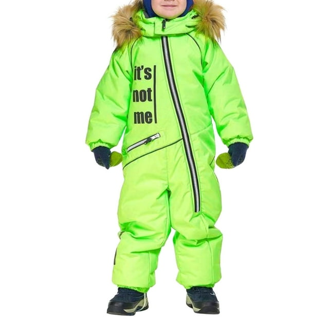 Boys Insulated Ski Snowsuit All Weather Windproof Thermal Overalls With Detachable Hood For Outdoor Winter Adventures
