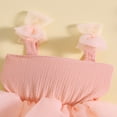 thumbnail image 4 of Girls A-line Dress  Sleeveless Bow Tulle Patchwork Party Dress, 4 of 8