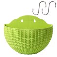 thumbnail image 1 of Wall Mounted Flower Pots Flowerpot Home Decoration European Style Indoor Outdoor Semicircular Imitation Rattan Gift Vase, 1 of 1