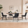 thumbnail image 6 of YOUNIKE Dining Chairs Set of 2 PU Leather Diamond Grid Upholstered Modern Dining Room Side Chair , Black, 6 of 8