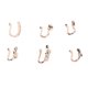 thumbnail image 3 of 6 piezas de aro de nariz falso con clip de acero inoxidable, hipoalergénico, indoloro, tamaño ajustable, anillos de nariz falsos, joyería de plata, 3 of 4
