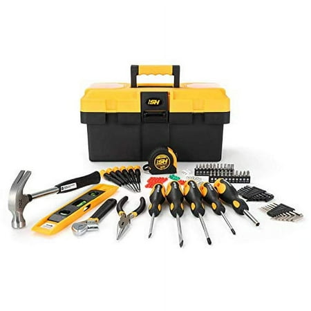 STEELHEAD 87-Piece Tool Set Screwdriver Handle 11 Bits Magnetic Screwdrivers Pliers Tape Measure 9″ Torpedo Level Hammer Wrenches Rugged 14″ Tool Box STEELHEAD 87-Piece Tool Set Screwdriver Handle 11 Bits Magnetic Screwdrivers Pliers Tape Measure 9″ Torpedo Level Hammer Wrenches Rugged 14″ Tool Box