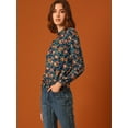 thumbnail image 4 of Blusa lunares florales Azul verdoso T S, 4 of 6