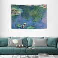 thumbnail image 2 of FANNA Water Lilies Pond Impressionism Tapestry 60x40in Soft Lightweight Wall Hanging for Indoor or Outdoor Living Room Bedroom Decoration 60x40in, 2 of 7