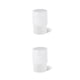 thumbnail image 2 of Divisor de pastillas Toystoory plástico Taza de agua 4 capas Ranura en forma de V portátil antideslizante Trituradora Blanco 2piezas, 2 of 6