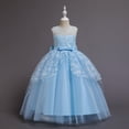 thumbnail image 6 of FYDUU Flower Girl Dress Tulle Wedding Guest Party Birthday Pageant Maxi Gown Elegant Dresses For Girls With Bow Formal Party Gown 5-6 Years, 6 of 9