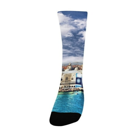 

Venezia - travel romantic pleace Women s Custom Socks (Made In USA)