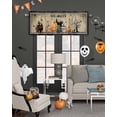 thumbnail image 3 of Halloween Valances for Windows Pumpkin Cat Bat Window Curtain Rod Pocket Haunted House Cobweb Plaid Holiday Window Treatment Decor Valances for Kitchen Living Room Bedroom 42x12in, 3 of 7
