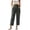 Gray, variant on High Waist Wide Leg Pants for Women Front Button down Palazzo Pants Adjustable Waist Trousers with Pockets Casual Beach Office Vacation Clothes Beige XXL