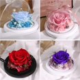 thumbnail image 4 of facefd Preserved Flower Rose Never Withered Roses Handmade Fresh Flower Cover for Valentine's Day Anniversary Birthday Red, 4 of 6
