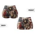 thumbnail image 6 of Yiaed Bald Eagle Soldier Print Women's Athletic Shorts Running Shorts Sporty Short High Waisted Elastic Workout Shorts for Yoga Gym Running & Sports -XX-Large, 6 of 8