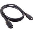 thumbnail image 1 of Firewire 800 Ieee 1394 Conector de 9 pines a 9 Cable de tornillo tipo soporte de clavija para cámara de 1,0 m, 1 of 5