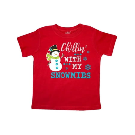 Chillin Snowman - Chillin with my Snowmies with Snowman Clip Art Toddler T-Shirt