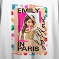 thumbnail image 2 of Emily In Paris Colorful Photo Art Crew Neck Short Sleeve  Women's White Crop Top-Small, 2 of 7