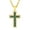 05-Emerald-May, variant on Cross Necklace for Women Christian Pendant Necklace 3A Cubic Zirconia Stainless Steel 18k Gold Plated 18 Inches Chain